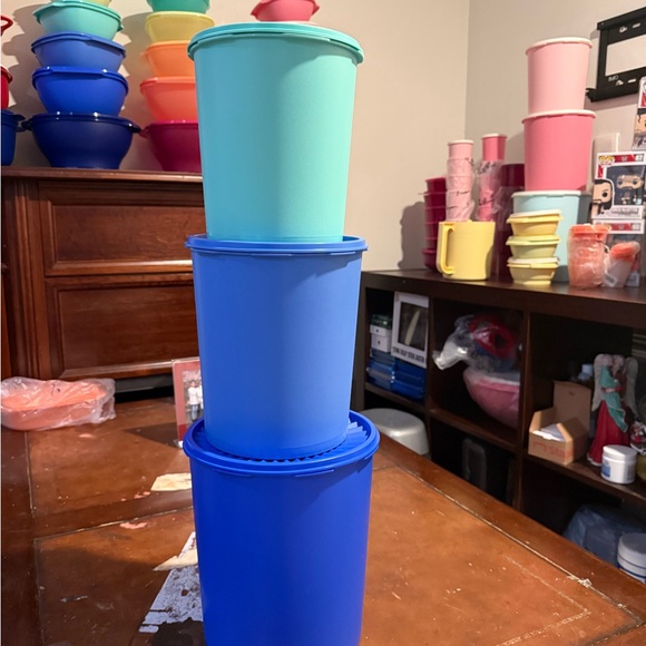 Tupperware Colorful Stackable Storage Containers - Picture 1 of 2